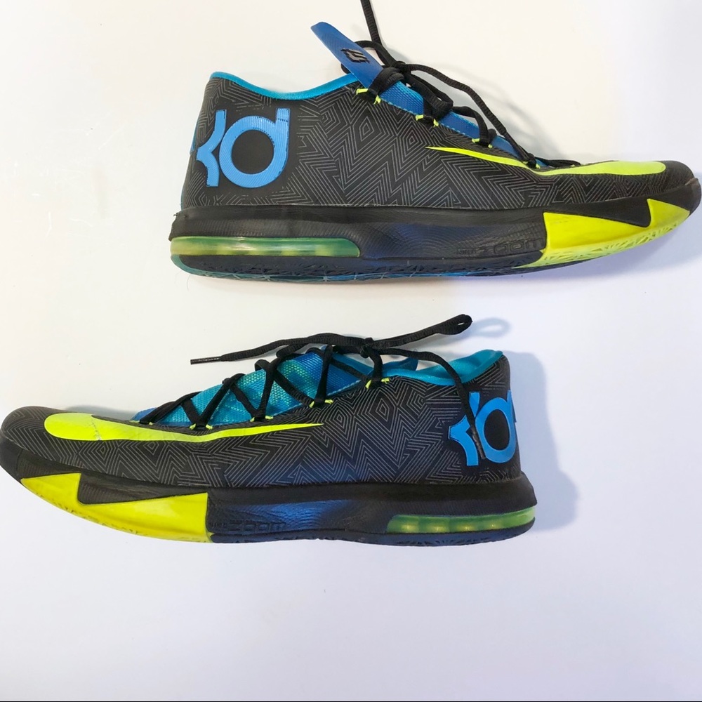 Nike kd Vl 2014 Black Blue neon Kevin Durant Shoe